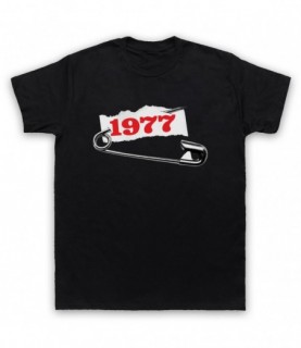 Punk 1977 Pin T-Shirt T-Shirts