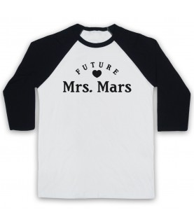 Future Mrs Mars Bruno Mars Adults White & Black Baseball Tee