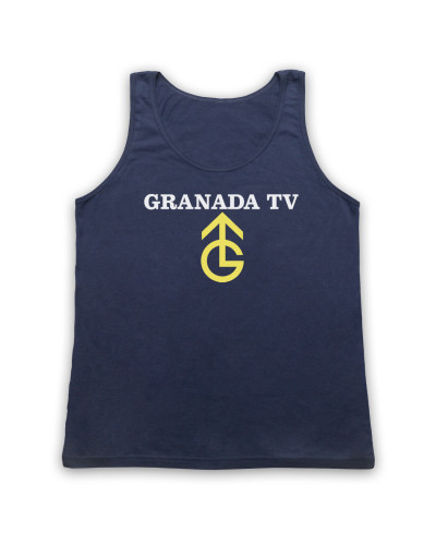 Granada TV Retro UK Television Logo Adults Navy Blue Tank Top from My Icon Clothing