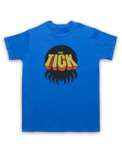 The Tick Retro Funny Superhero Logo Mens Royal Blue T-Shirt from My Icon Clothing